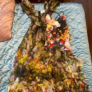 Selkie size XS fete de fleur ruffle gown and bodysuit